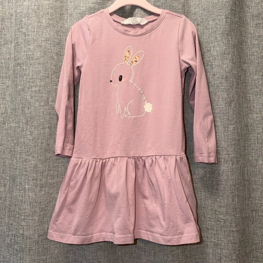 H&M Light Purple Bunny Kids Dress 3T